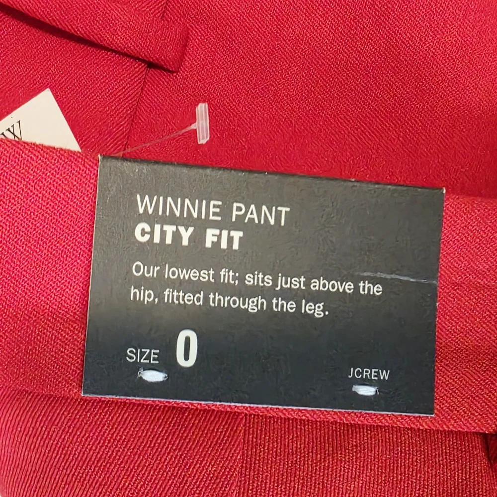 J.Crew City Fit Winnie Pant Red - Picture 6 of 11